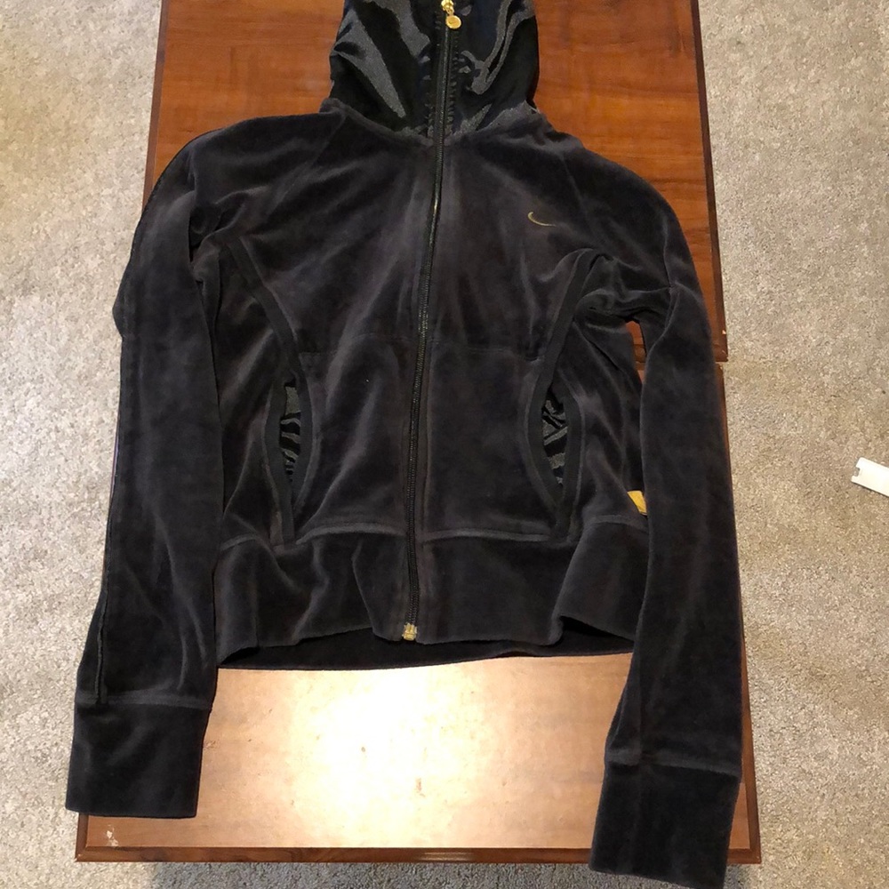 Women’s Black Velour Nike Zip Up